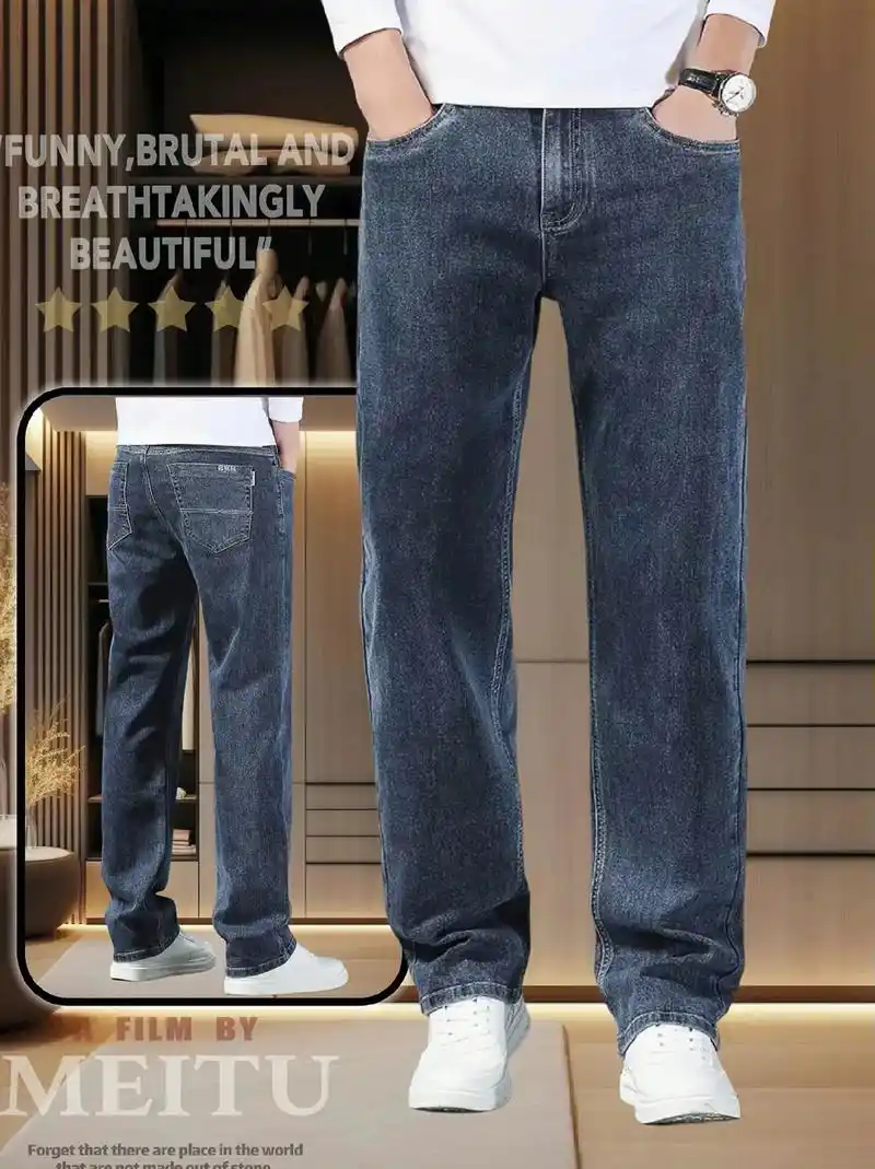 男款宽松直筒秋冬新款休闲牛仔裤来喽! 版型宽松休闲,舒适百搭 - 抖音