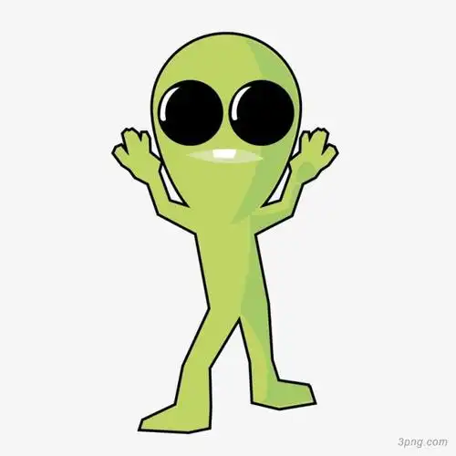 卡通外星人png素材透明免抠图片-动植人物