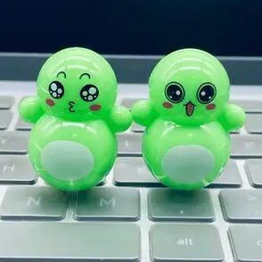 绿龙可爱卡通不倒翁玩具迷你解压摆件幼儿园小男女孩奖励奖品礼物