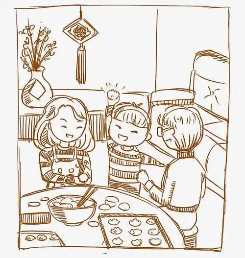 关键词 : 人物插画,卡通人物,插画,人物,一家人,手绘人物,包饺子[声明