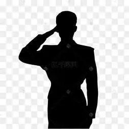 png下载ai黑色军用手枪插画下载 png下载psd两个军人敬礼剪影下载