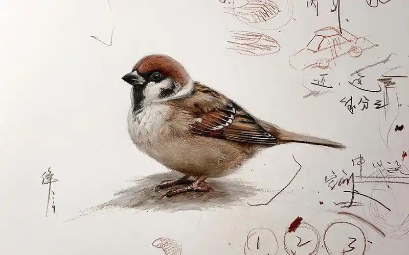 彩铅小麻雀公开课