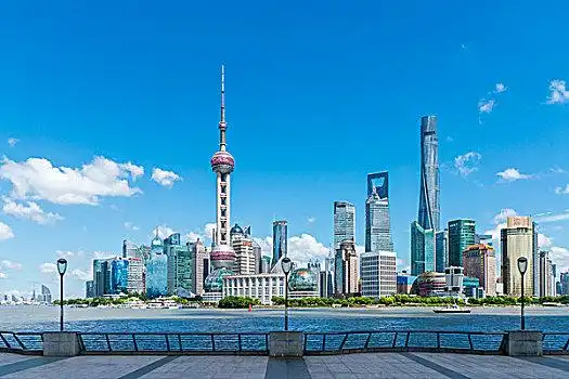 上海外滩陆家嘴全景图