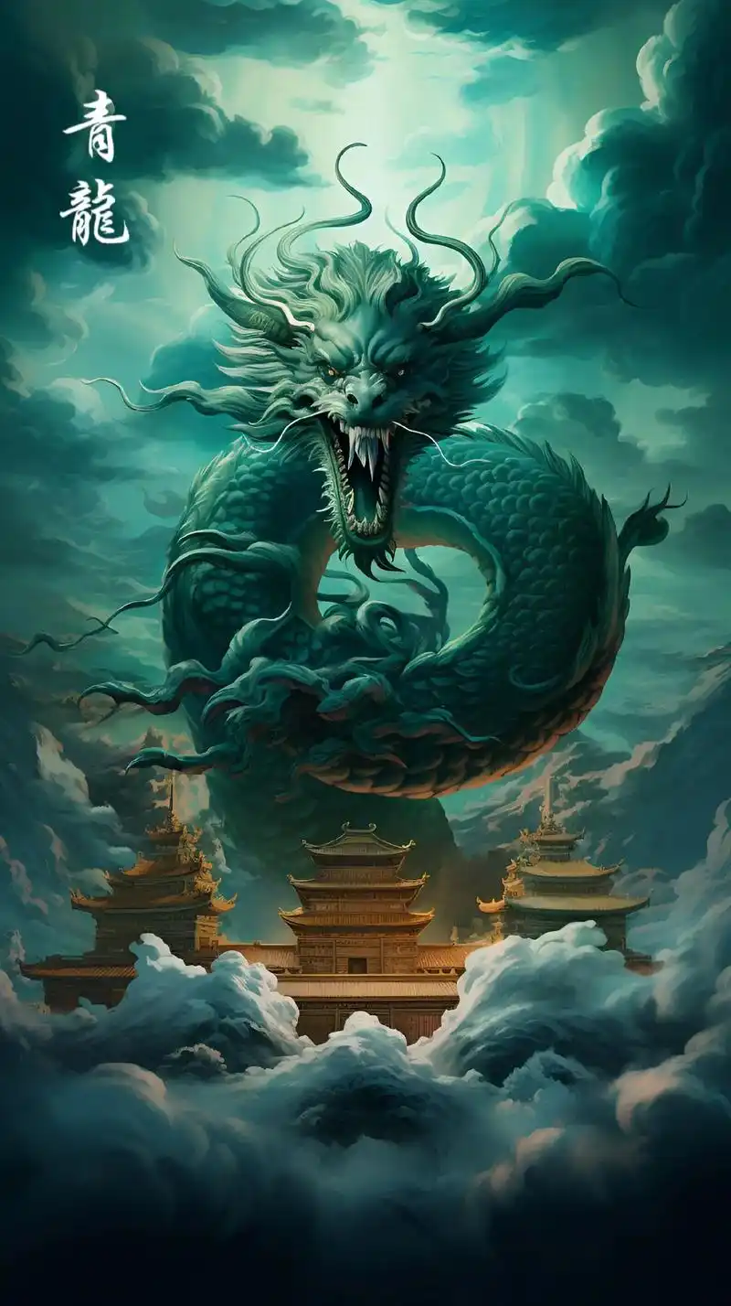 四大神兽之系列一.94青龙象征威泽四方,代表春季和木属性,听 - 抖音