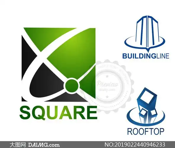 建筑物外形等创意标志设计矢量素材