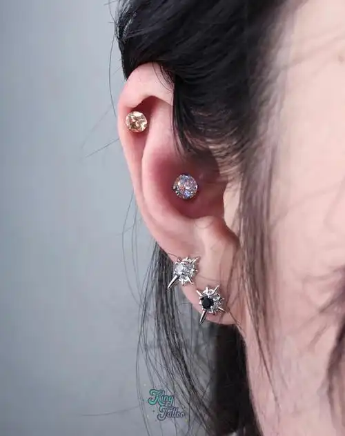 f136国际标准"外耳轮和耳垂非本人穿刺"吹爆这个6mm大钻超闪78#植