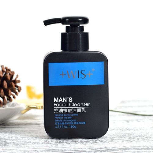 wis男士洗面奶控油去黑头祛痘收缩毛孔学生洁面乳wls淡印护肤产品