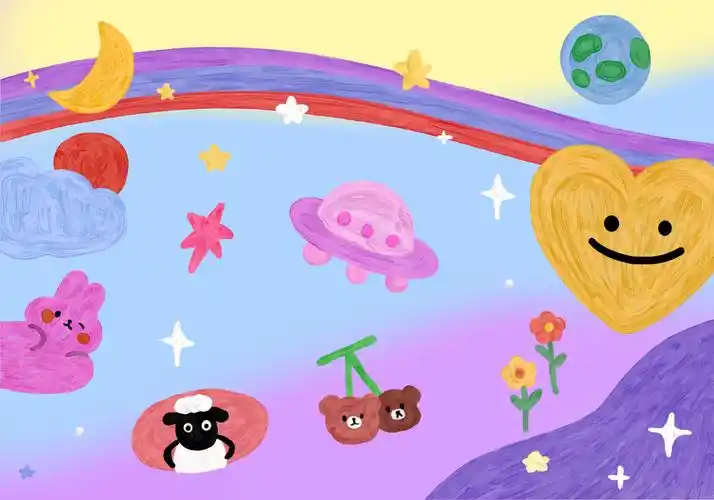 呆萌少女系可爱卡通桌面壁纸