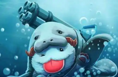 海牛阿福 本是设计师想好的一个英雄,武器是把铲子可以转换鱼钩和小铲