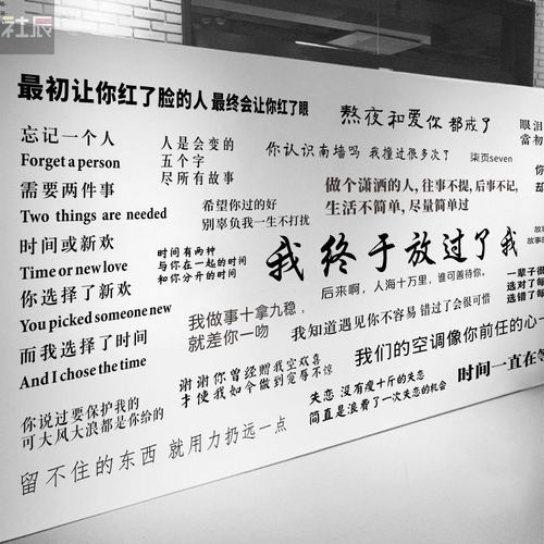 网红贴纸墙贴ins风房间装饰少女心文字抖音失恋博物馆墙壁墙面字