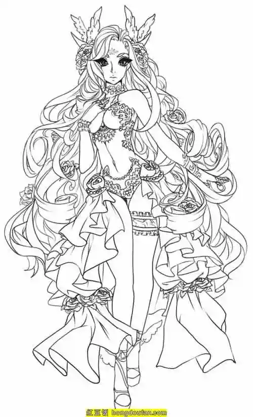 10张二次元游戏漫画涂色图片!