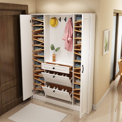 超薄鞋柜玄关家用门口收纳进门一体靠墙简约现代客厅轻奢门厅柜子