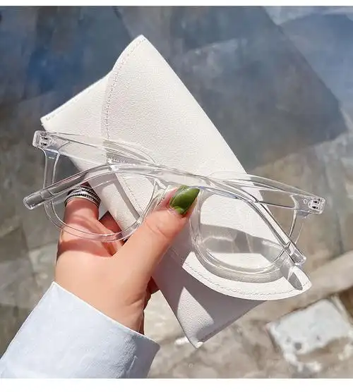 腮红眼镜女ins高颜值显脸小防蓝光网红素颜有度数男配镜透明白防蓝光