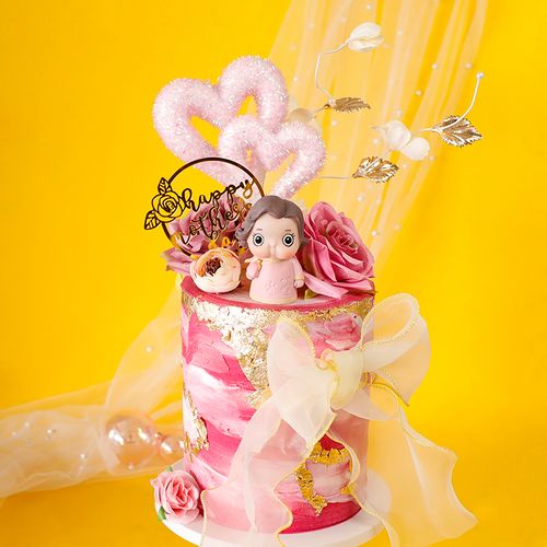 烘焙蛋糕装饰中式旗袍手拿包包时髦妈妈摆件唯美爱心母亲节插件