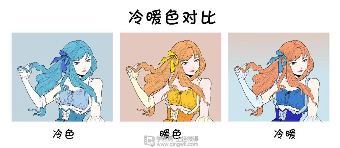 作业:电脑绘画学习之冷暖色的搭配训练 - njbhgvcffdrtfi - 轻微课