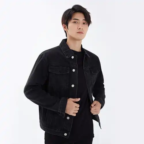 searoad海上公路牛仔外套男宽松短款秋季工装夹克男休闲外套衣秋