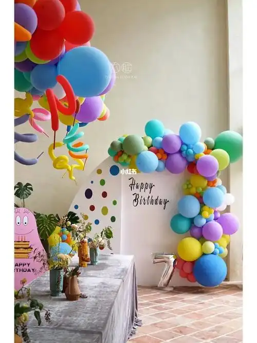 宝贝的生日派对气球布置