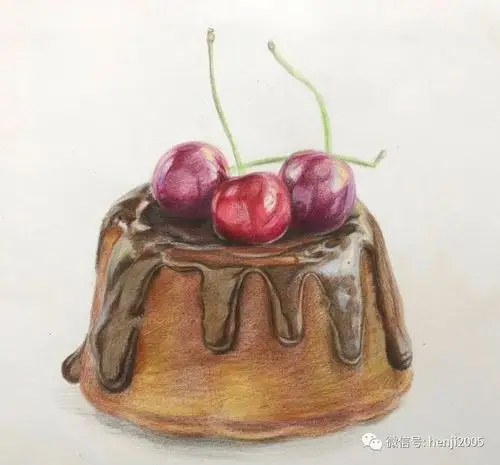 痕迹艺术微课堂彩铅蛋糕