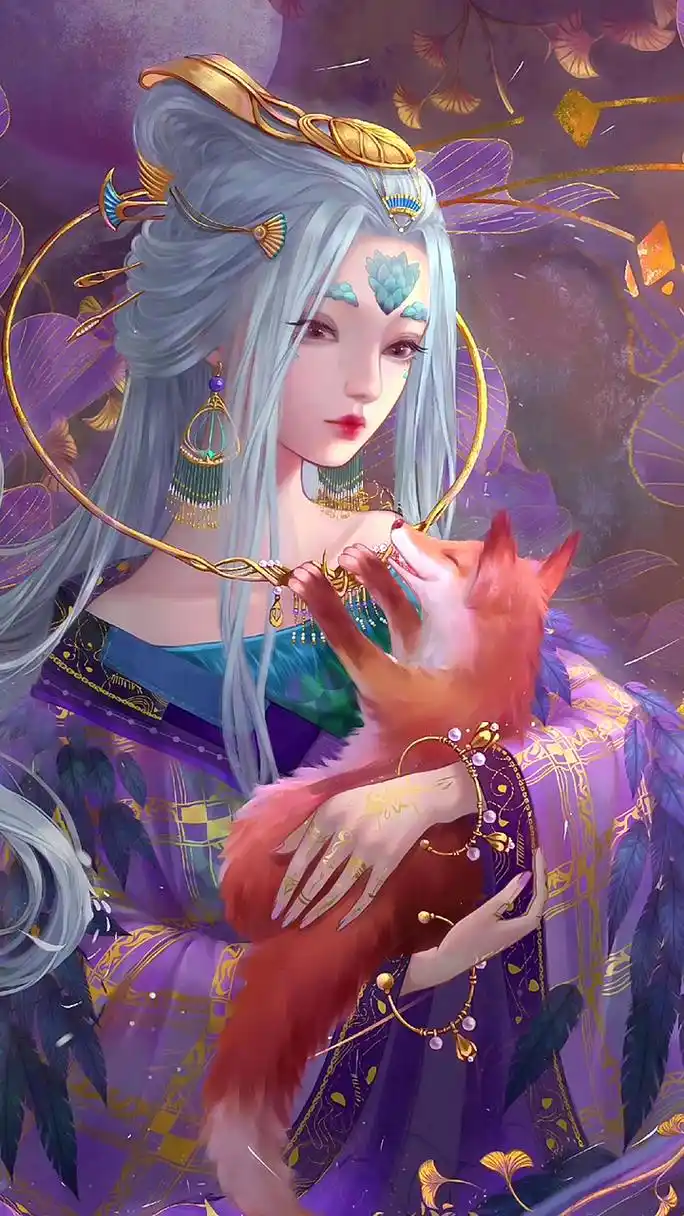 动漫壁纸|《眷思量》国漫女神"奉眠"高清4k全屏手机壁纸:上古神兽族"