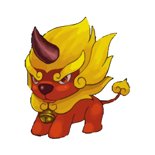 神兽鹿金色中国风古典大气飞跃春节神话烫金插画