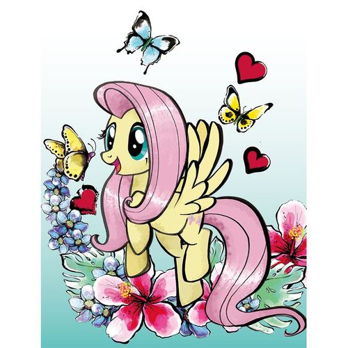 小马宝莉闪钻水彩画 善良的柔柔3-6-12岁儿童 专注力 观察力