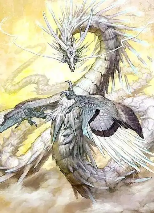 (山海经中的应龙)坐骑状态,应龙能化出通体无暇,威武庞大的龙身,带领