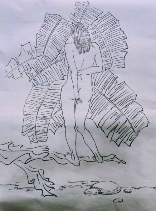 线上教学专栏美术学院19专接本国画班人体写生作品赏析