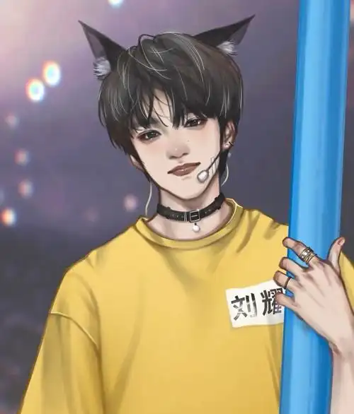 刘耀文漫画朱雀转笛子古装