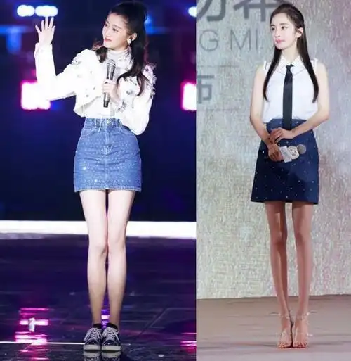 21岁关晓彤撞上32岁杨幂,同穿波点裙秀长腿,关晓彤居然输了