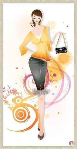 时尚女性插画 - 淡泊 - 淡泊