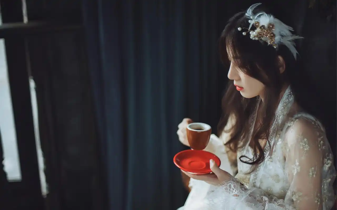 性感纱裙美女唯美高清桌面壁纸