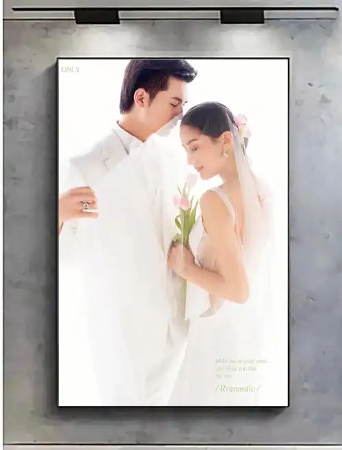 这样的内景主婚纱照做相框高级质感