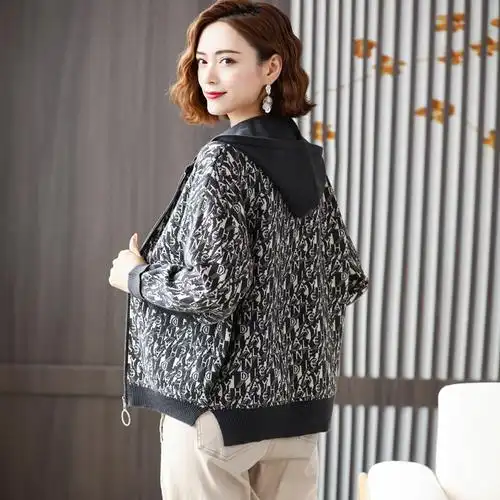 妈妈秋装短款针织毛衣小外外套30岁中年女连中老年女装