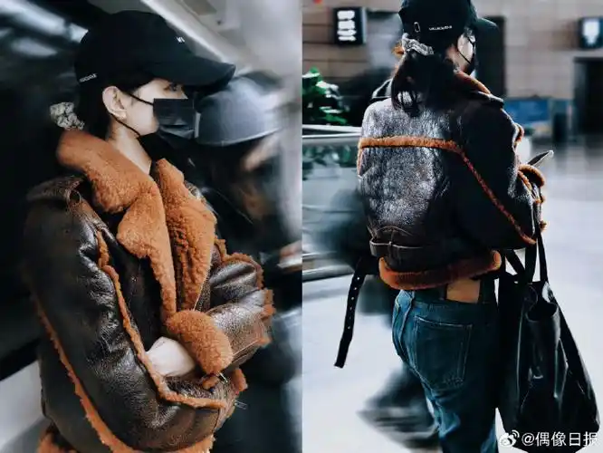 赵丽颖工作室发机场图##赵丽颖出发香港机场图