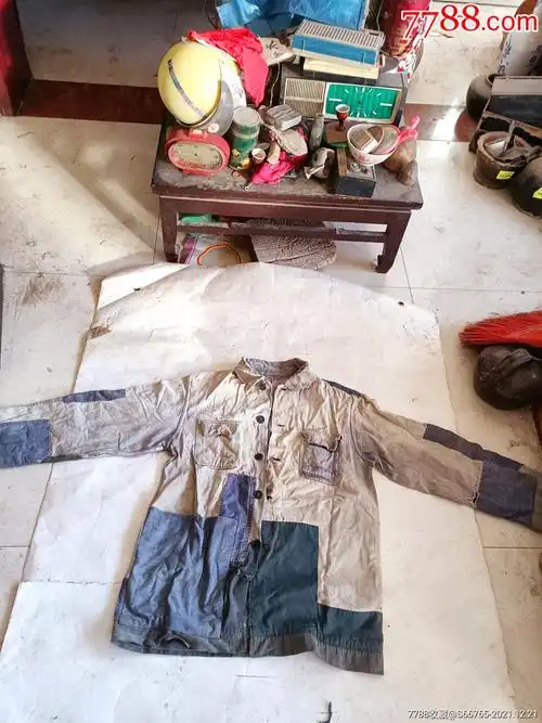 怀旧50年代老手工补丁落色上衣