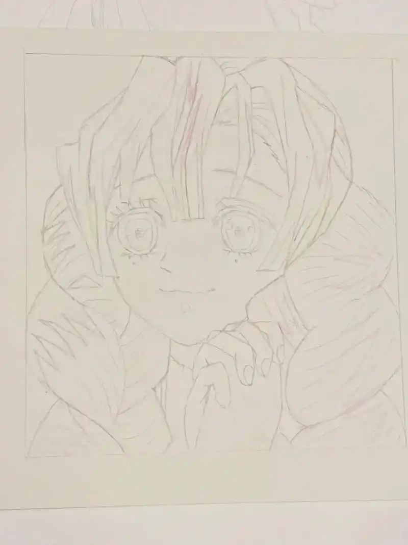 甘露寺蜜璃#绘画过程 #手绘 #水彩 很久以前画的草稿, - 抖音