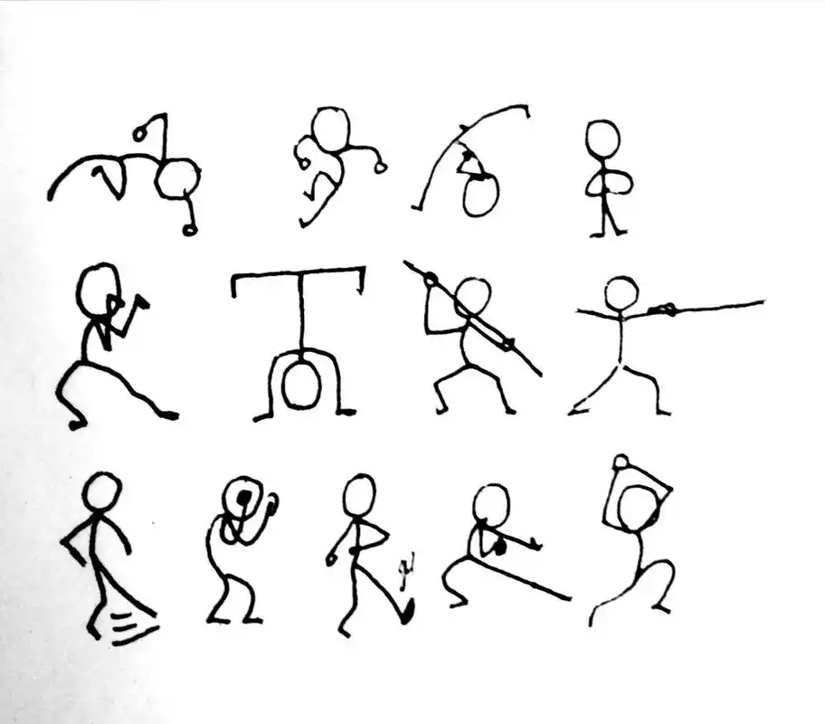 火柴人动作绘画 帅气