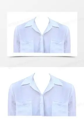 实物证件照白衬衫免抠元素