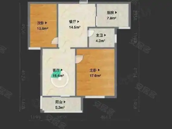 【多图】江南水岸,高桥租房,房源采光好,南北通透,业主诚意出,海曙