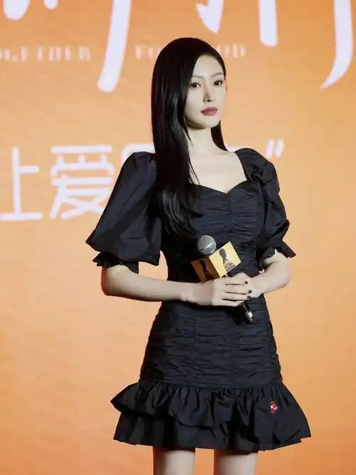 张天爱身材曼妙,黑色连衣裙惊艳众人