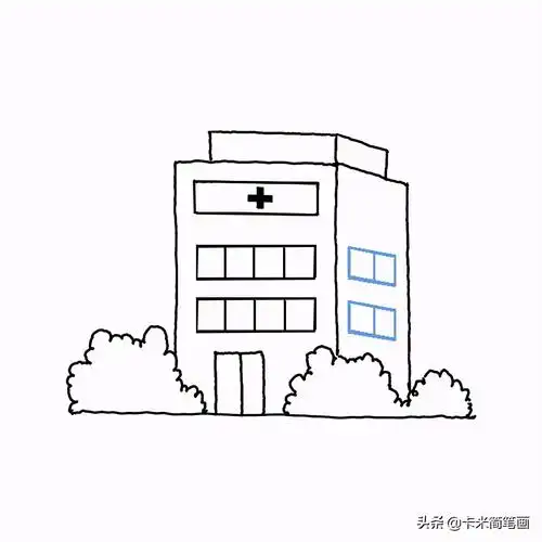 医院简笔画( 简单的医院简笔画教程)