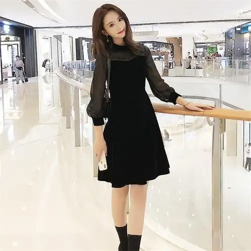 韩版女装中长款长袖打底衣服搭配|韩版女装中长款长袖打底衣服穿搭