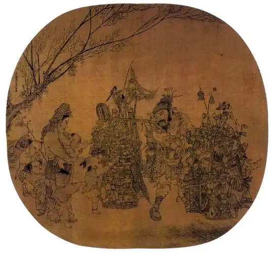 4厘米 台北故宫博物院  此画处理宋代俗世题材,体现了画院画家惊人的