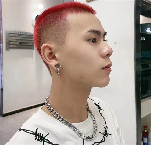 男生寸头染发推荐 海王红寸头帅极了_时尚男发 - 美发站