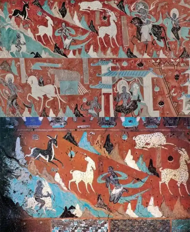 敦煌壁画,特指中国敦煌石窟内壁的绘画艺术作品,属于世界文化遗 - 抖