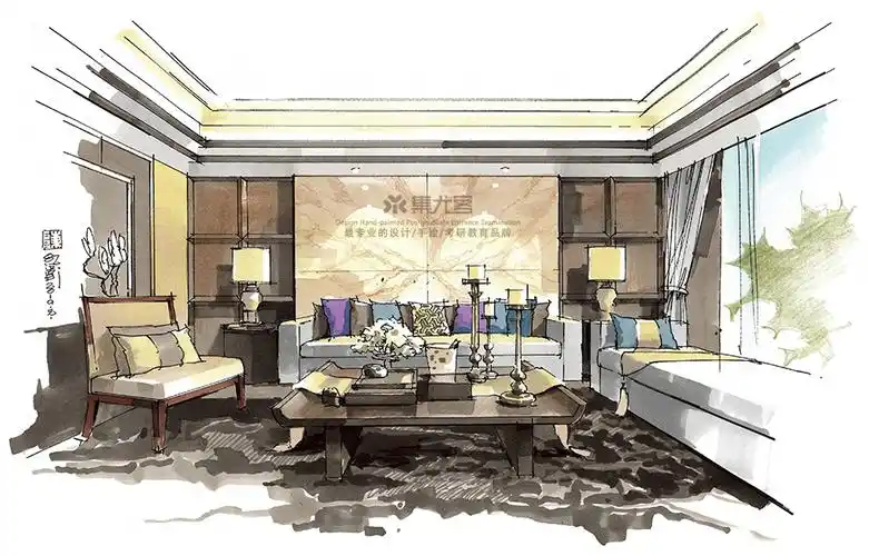 陈红卫室内马克笔手绘作品欣赏