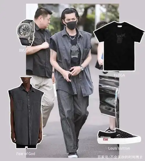 lv代言人吴亦凡,身穿lv经典老花牛仔衣,就这衣服普通人穿不了!