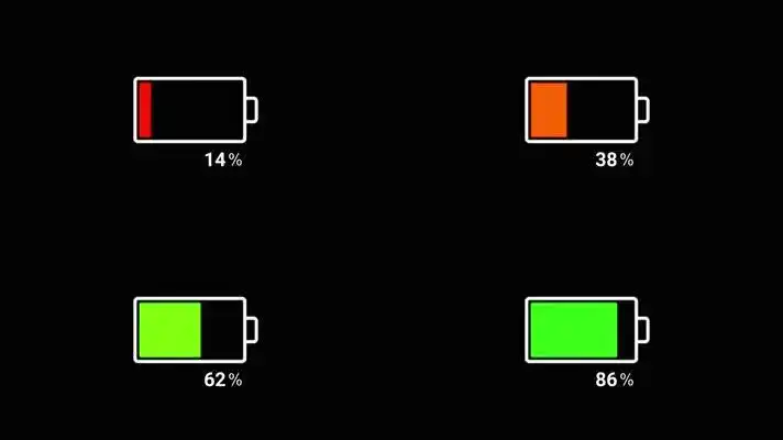 电池充电 4k视频 图形图标 电池图标 电量显示 快充 手机充电 ui 动态