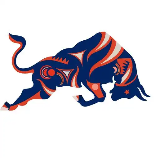 斗牛- 红蓝黄 - 原创作品 - 视觉中国(shijueme)