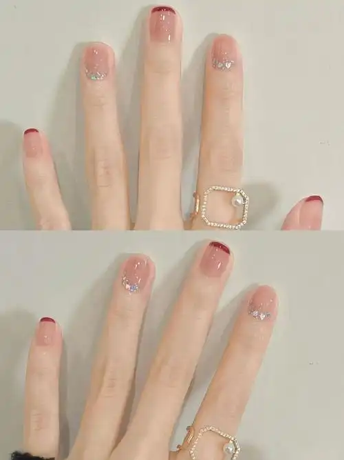 美甲分享 超好看的美甲 短指甲也可以这么美 夏日美甲 爱你的时候我